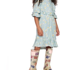 Stella McCartney Teal Daisy Frill dress